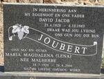 JOUBERT David Jacob 1928-1983 & Maria Magdalena MALHERBE 1929-2006