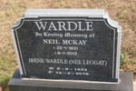 WARDLE Neil McKay 1931-2013 & Irene LEGGAT 1933-2016