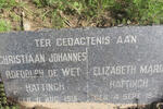 HATTINGH Christiaan Johannes Roedolph de Wet 1915- :: HATTINGH Elizabeth Maria 1942-