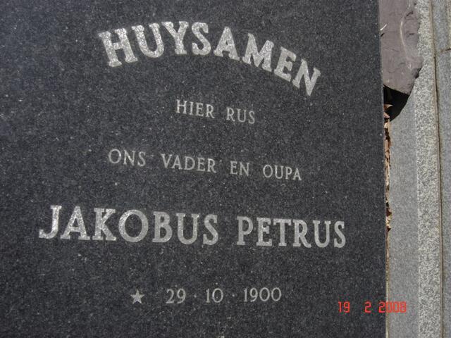 HUYSAMEN Jakobus Petrus 1900-