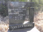 MERWE Frederik Petrus, van der 1933-1951
