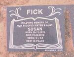FICK Susan 1933-2016