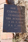 CLAASSENS Cornelia G. nee ACKERMAN 1888-1975
