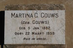 GOUWS Martina C. nee GOUWS 1882-1959