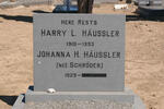 HAUSSLER Harry L. 1910-1993 & Johanna H. SCHRODER 1929-