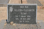KEMP Alletha Elizabeth 1894-1969