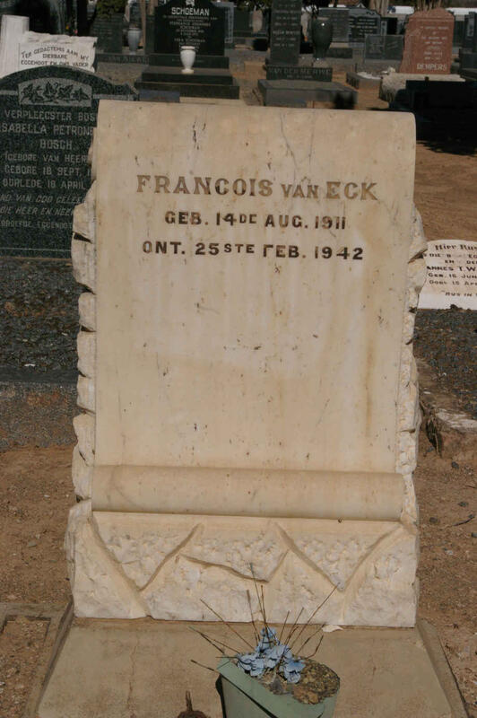 ECK Francois, van 1911-1942