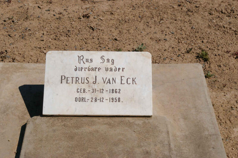 ECK Petrus J., van 1862-1950