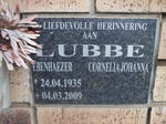 LUBBE Ebenhaezer 1935-2009 & Cornelia Johanna