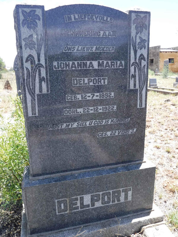 DELPORT Johanna Maria 1892-1922