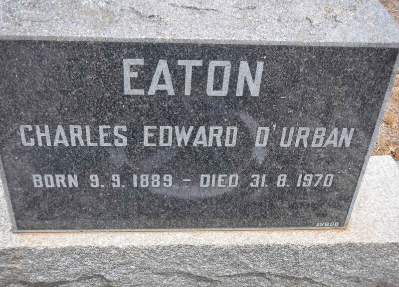 EATON Charles Edward D'urban 1889-1970
