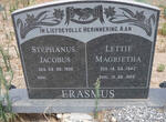 ERASMUS Stephanus Jacobus 1935- & Lettie Magrietha 1942-1999