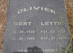 OLIVIER Gert 1932-1999 & Lettie 1928-1999