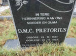 PRETORIUS D.M.C. 1924-1993