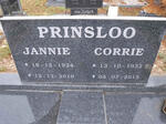 PRINSLOO Jannie 1924-2010 & Corrie 1932-2015