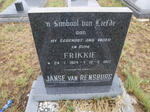 RENSBURG Frikkie, Janse van 1924-1977