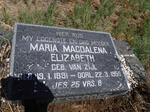 ROESTORFF Maria Magdalena Elizabeth nee VAN ZIJL 1891-1959
