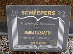 SCHEEPERS Maria Elizabeth 1922-2010