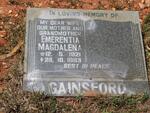 GAINSFORD Emerentia Magdalena 1921-1983