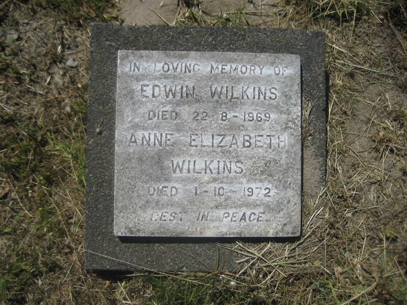 WILKINS Edwin -1969 & Anne Elizabeth -1972