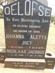 OELOFSE Nicolaas Jacobus 1905-1983 & Johanna Aletta Joey 1907-1975
