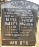 DYK Barend Matthys, van 1917-1975 & Gertruida Magdalena 1930-2003