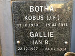 BOTHA J.F. 1930-2011 :: GALLIE Ian B. 1927-2014