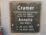 CRAMER Annelie nee MEYER 1969-2007