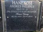 HANEKOM Andries Philippus 1974-2019