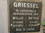 GRIESSEL Willie 1933-2013 & Betsie 1935-2004