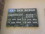 BERGH Christiaan, van der 1936-2004 & Marie M.M.P.M 1937-2008
