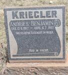 KRIEGLER Andries Benjamin 1917-1967