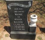 KUHN Manie 1896-1969 & Maria 1903-1980