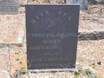 BENDER Christina Johanna nee V.D. MERWE 1871-1945