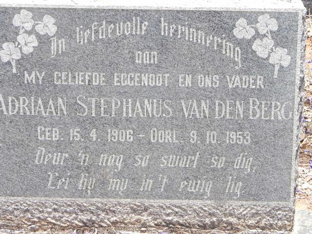 BERG Adriaan Stephanus, van den 1906-1953