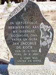 KOCK Jan Jacobus, de 1922-1982