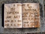 BATT Euphemia Jane nee WILSON 1895-1918 :: BATT Euphemia Jane 1918-1919
