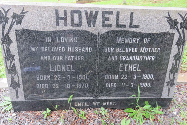 HOWELL Lionel 1901-1970 & Ethel 1900-1988
