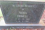 HOWELL Neisa 1909-1992