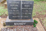 MANDY Austin John 1913-1975 & Mary Wakeford 1913-1992