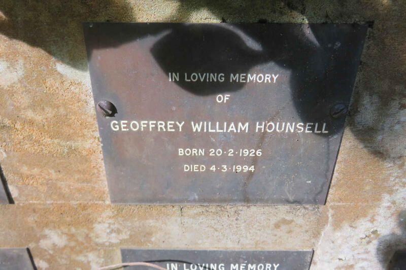 HOUNSELL Geoffrey William 1926-1994