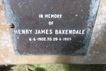 BAXENDALE Henry James 1902-1989