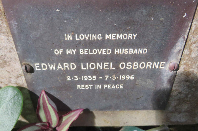 OSBORNE Edward Lionel 1935-1996