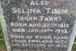 TIMM Edward 1806-1886 & Selina TARR 1813-1893
