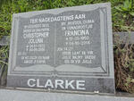 CLARKE Francina 1950-2014 :: CLARKE Christopher Jolunn 1973-2008