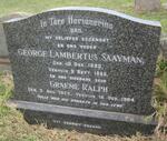 SAAYMAN George Lambertus 1893-1956 :: SAAYMAN Graeme Ralph 1926-1964