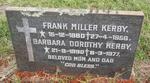 KERBY Frank Miller 1880-1958 & Barbara Dorothy 1890-1977