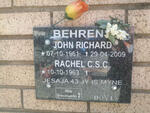 BEHRENS John Richard 1961-2009 & Rachel C.S.C. 1963-
