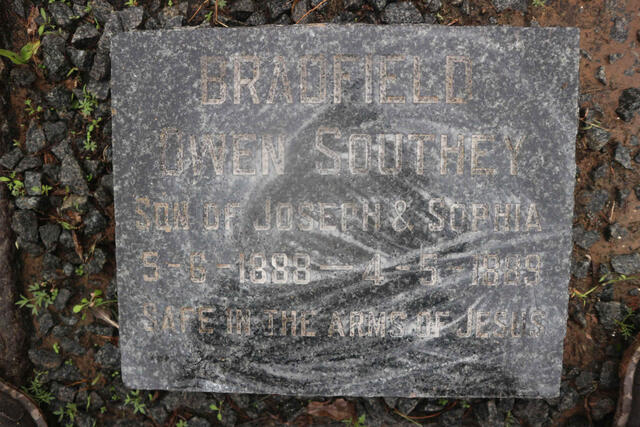 BRADFIELD Owen Southey 1888-1889