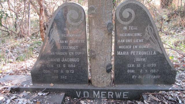 MERWE Dawid Jacobus, v.d. 1894-1973 & Maria Petronella HURN 1899-1982
